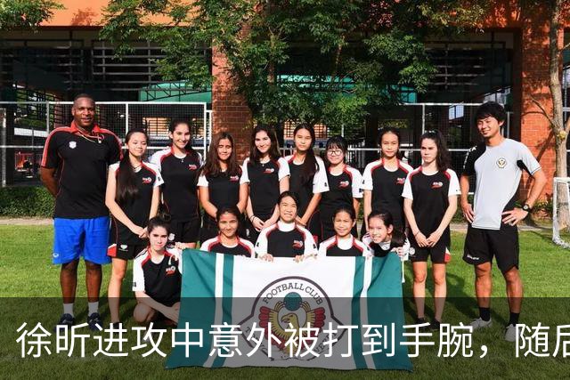 徐昕进攻中意外被打到手腕，随后表情痛苦下场休息
